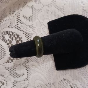 Genuine Jade Band Ring Size 6